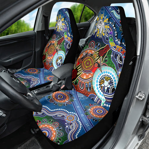 Personalised Bulldogs NAIDOC Week 2024 Car Seat Cover Australia Aboriginal Dot Painting