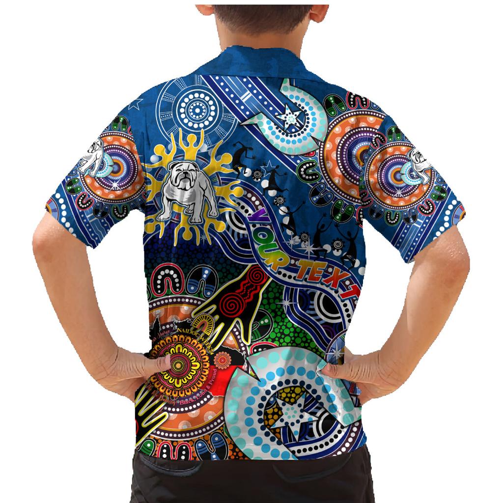 Personalised Bulldogs NAIDOC Week 2024 Family Matching Mermaid Dress and Hawaiian Shirt Australia Aboriginal Dot Painting