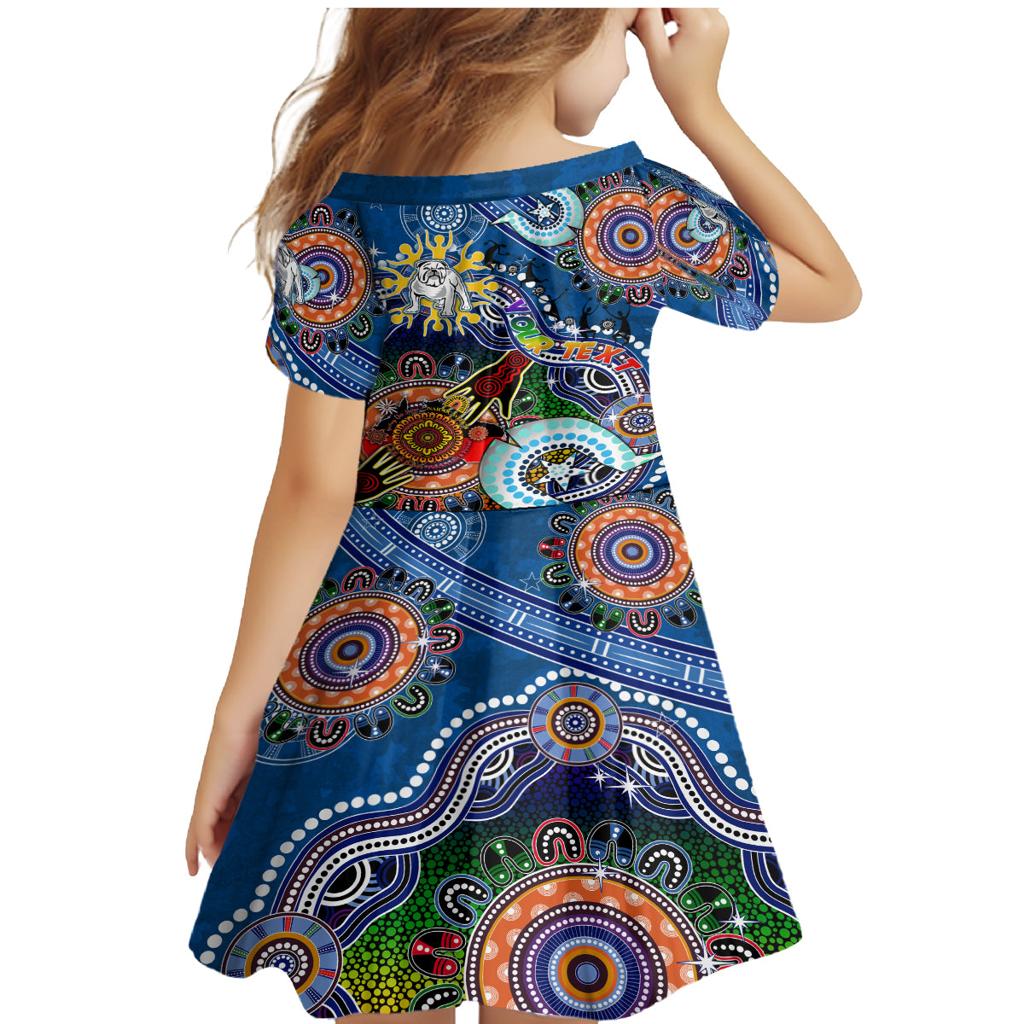 Personalised Bulldogs NAIDOC Week 2024 Family Matching Mermaid Dress and Hawaiian Shirt Australia Aboriginal Dot Painting