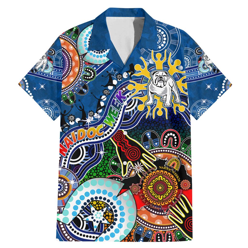 Personalised Bulldogs NAIDOC Week 2024 Family Matching Mermaid Dress and Hawaiian Shirt Australia Aboriginal Dot Painting