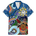 Personalised Bulldogs NAIDOC Week 2024 Family Matching Short Sleeve Bodycon Dress and Hawaiian Shirt Australia Aboriginal Dot Painting