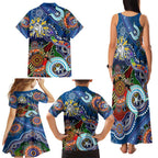 Personalised Bulldogs NAIDOC Week 2024 Family Matching Tank Maxi Dress and Hawaiian Shirt Australia Aboriginal Dot Painting
