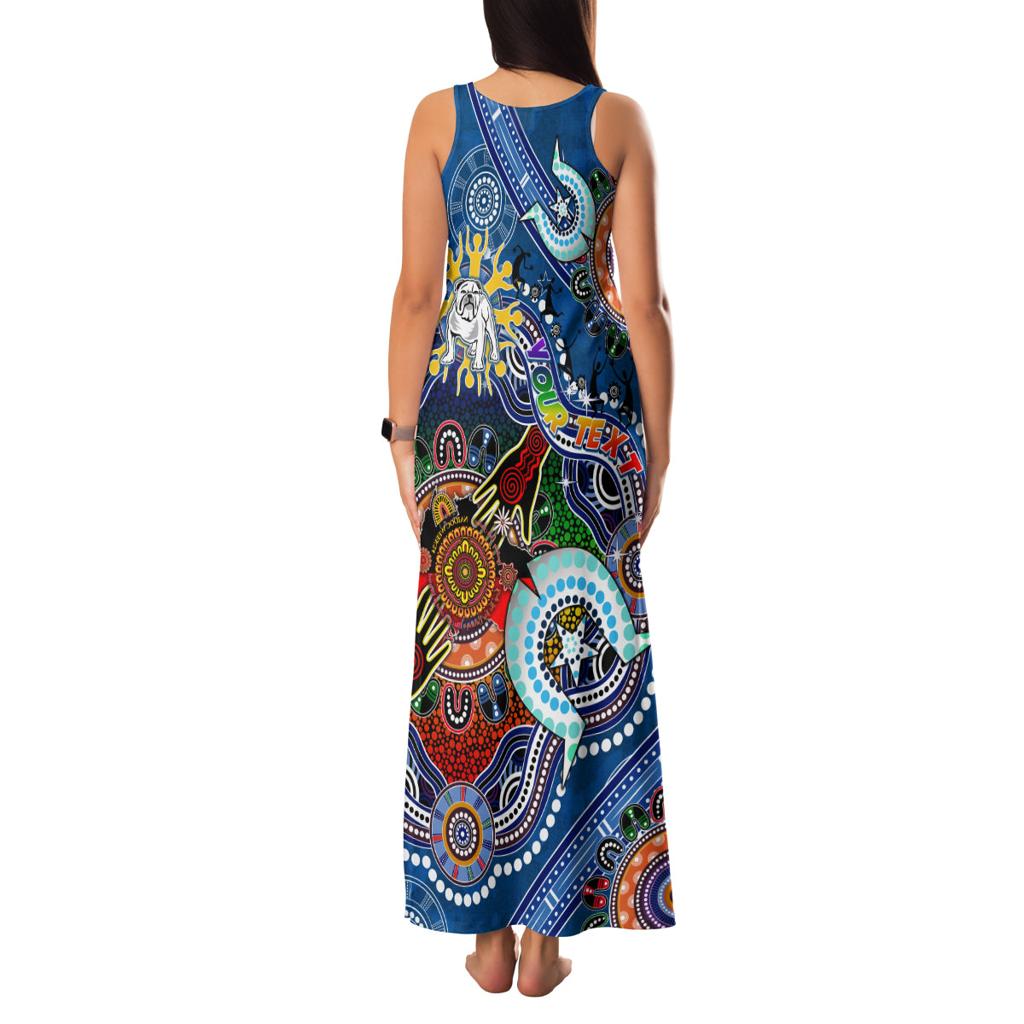 Personalised Bulldogs NAIDOC Week 2024 Family Matching Tank Maxi Dress and Hawaiian Shirt Australia Aboriginal Dot Painting