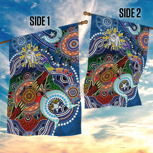 Personalised Bulldogs NAIDOC Week 2024 Garden Flag Australia Aboriginal Dot Painting