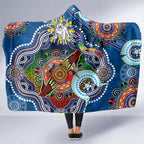 Personalised Bulldogs NAIDOC Week 2024 Hooded Blanket Australia Aboriginal Dot Painting