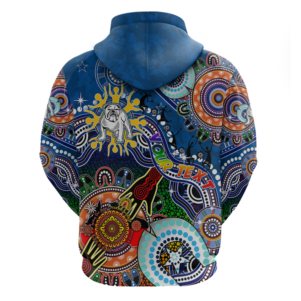 Personalised Bulldogs NAIDOC Week 2024 Hoodie Australia Aboriginal Dot Painting