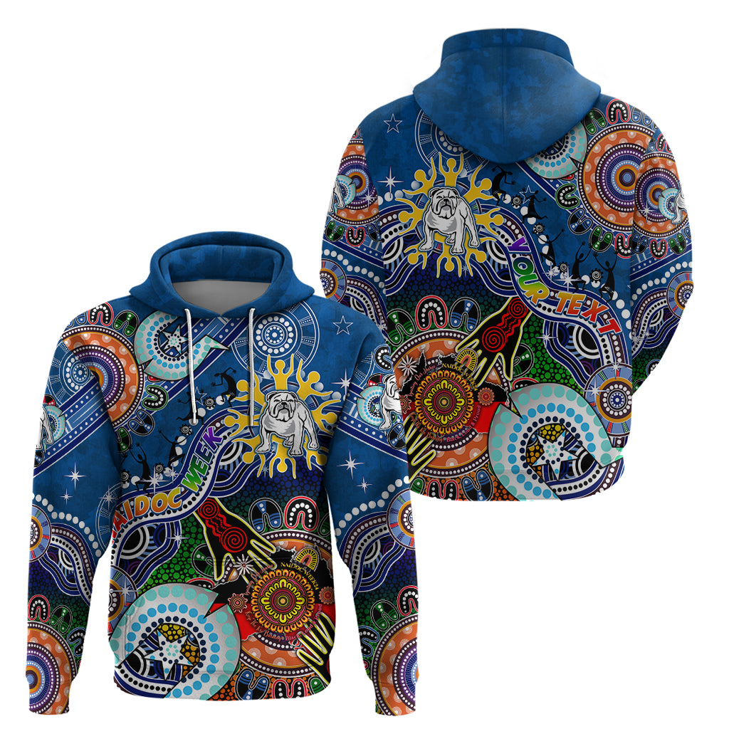 Personalised Bulldogs NAIDOC Week 2024 Hoodie Australia Aboriginal Dot Painting
