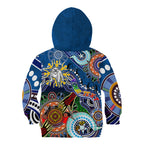 Personalised Bulldogs NAIDOC Week 2024 Kid Hoodie Australia Aboriginal Dot Painting