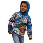 Personalised Bulldogs NAIDOC Week 2024 Kid Hoodie Australia Aboriginal Dot Painting