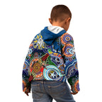 Personalised Bulldogs NAIDOC Week 2024 Kid Hoodie Australia Aboriginal Dot Painting