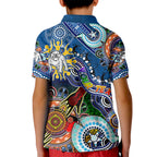 Personalised Bulldogs NAIDOC Week 2024 Kid Polo Shirt Australia Aboriginal Dot Painting