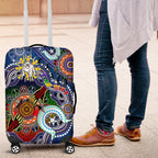 Personalised Bulldogs NAIDOC Week 2024 Luggage Cover Australia Aboriginal Dot Painting
