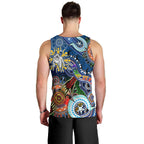 Personalised Bulldogs NAIDOC Week 2024 Men Tank Top Australia Aboriginal Dot Painting
