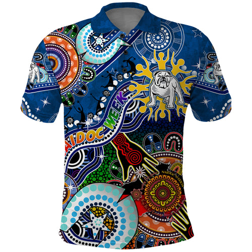 Personalised Bulldogs NAIDOC Week 2024 Polo Shirt Australia Aboriginal Dot Painting