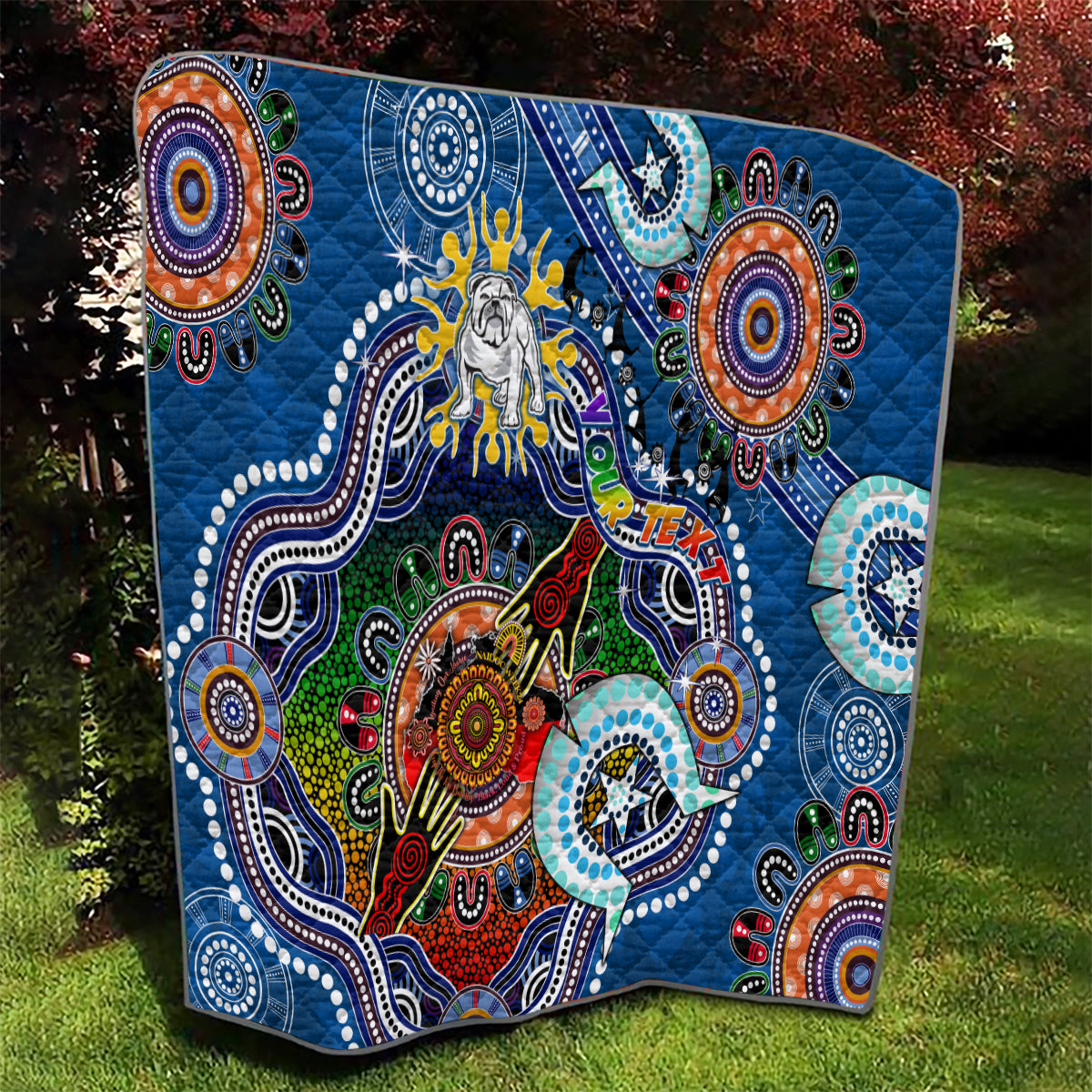 Personalised Bulldogs NAIDOC Week 2024 Quilt Australia Aboriginal Dot Painting