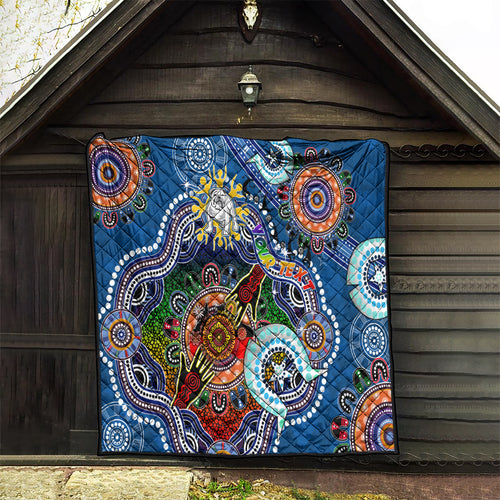 Personalised Bulldogs NAIDOC Week 2024 Quilt Australia Aboriginal Dot Painting