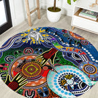 Personalised Bulldogs NAIDOC Week 2024 Round Carpet Australia Aboriginal Dot Painting