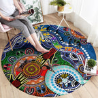 Personalised Bulldogs NAIDOC Week 2024 Round Carpet Australia Aboriginal Dot Painting
