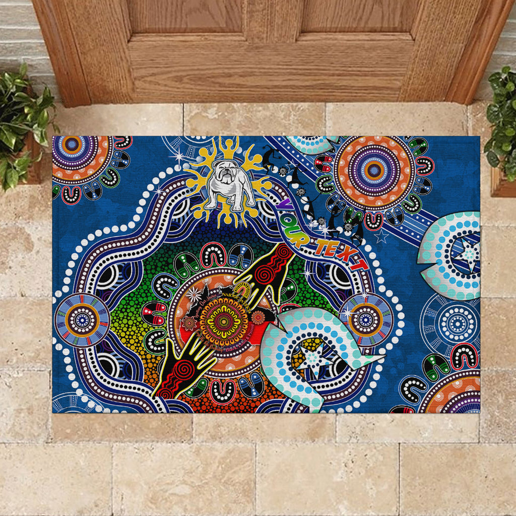 Personalised Bulldogs NAIDOC Week 2024 Rubber Doormat Australia Aboriginal Dot Painting