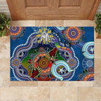 Personalised Bulldogs NAIDOC Week 2024 Rubber Doormat Australia Aboriginal Dot Painting