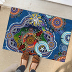 Personalised Bulldogs NAIDOC Week 2024 Rubber Doormat Australia Aboriginal Dot Painting