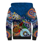 Personalised Bulldogs NAIDOC Week 2024 Sherpa Hoodie Australia Aboriginal Dot Painting