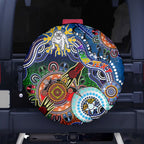 Personalised Bulldogs NAIDOC Week 2024 Spare Tire Cover Australia Aboriginal Dot Painting