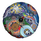 Personalised Bulldogs NAIDOC Week 2024 Spare Tire Cover Australia Aboriginal Dot Painting