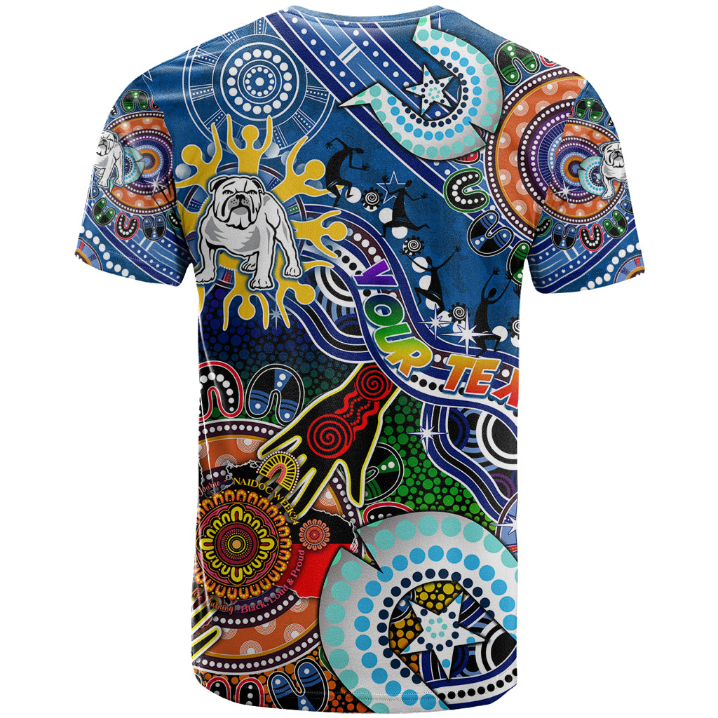 Personalised Bulldogs NAIDOC Week 2024 T Shirt Australia Aboriginal Dot Painting
