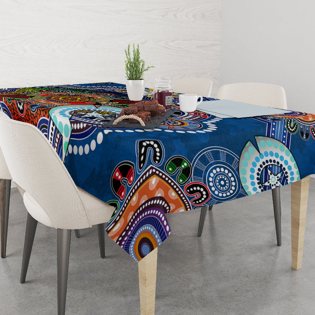 Personalised Bulldogs NAIDOC Week 2024 Tablecloth Australia Aboriginal Dot Painting
