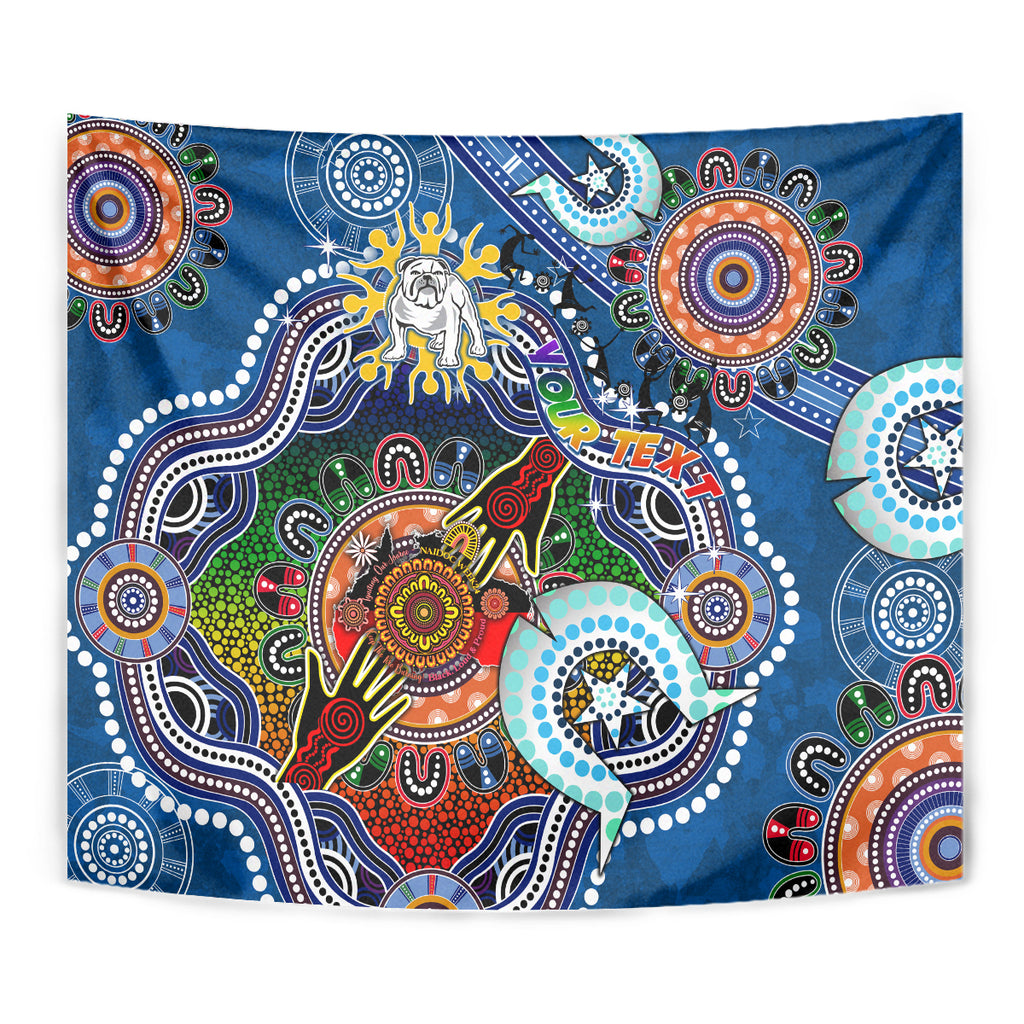 Personalised Bulldogs NAIDOC Week 2024 Tapestry Australia Aboriginal Dot Painting