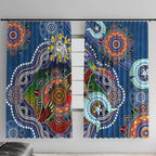 Personalised Bulldogs NAIDOC Week 2024 Window Curtain Australia Aboriginal Dot Painting