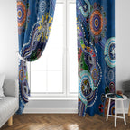 Personalised Bulldogs NAIDOC Week 2024 Window Curtain Australia Aboriginal Dot Painting