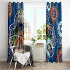 Personalised Bulldogs NAIDOC Week 2024 Window Curtain Australia Aboriginal Dot Painting