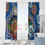 Personalised Bulldogs NAIDOC Week 2024 Window Curtain Australia Aboriginal Dot Painting