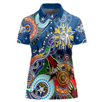 Personalised Bulldogs NAIDOC Week 2024 Women Polo Shirt Australia Aboriginal Dot Painting