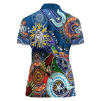 Personalised Bulldogs NAIDOC Week 2024 Women Polo Shirt Australia Aboriginal Dot Painting