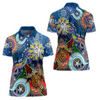 Personalised Bulldogs NAIDOC Week 2024 Women Polo Shirt Australia Aboriginal Dot Painting