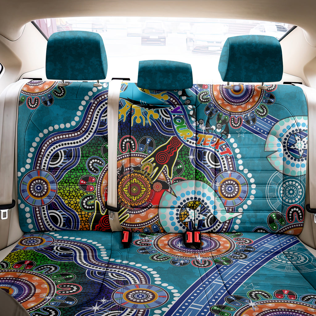 Personalised Sharks NAIDOC Week 2024 Back Car Seat Cover Australia Aboriginal Dot Painting