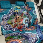 Personalised Sharks NAIDOC Week 2024 Back Car Seat Cover Australia Aboriginal Dot Painting