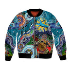 Personalised Sharks NAIDOC Week 2024 Bomber Jacket Australia Aboriginal Dot Painting