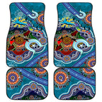 Personalised Sharks NAIDOC Week 2024 Car Mats Australia Aboriginal Dot Painting
