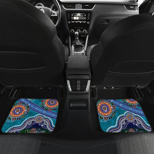 Personalised Sharks NAIDOC Week 2024 Car Mats Australia Aboriginal Dot Painting