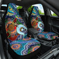 Personalised Sharks NAIDOC Week 2024 Car Seat Cover Australia Aboriginal Dot Painting