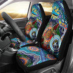 Personalised Sharks NAIDOC Week 2024 Car Seat Cover Australia Aboriginal Dot Painting