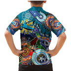 Personalised Sharks NAIDOC Week 2024 Family Matching Mermaid Dress and Hawaiian Shirt Australia Aboriginal Dot Painting