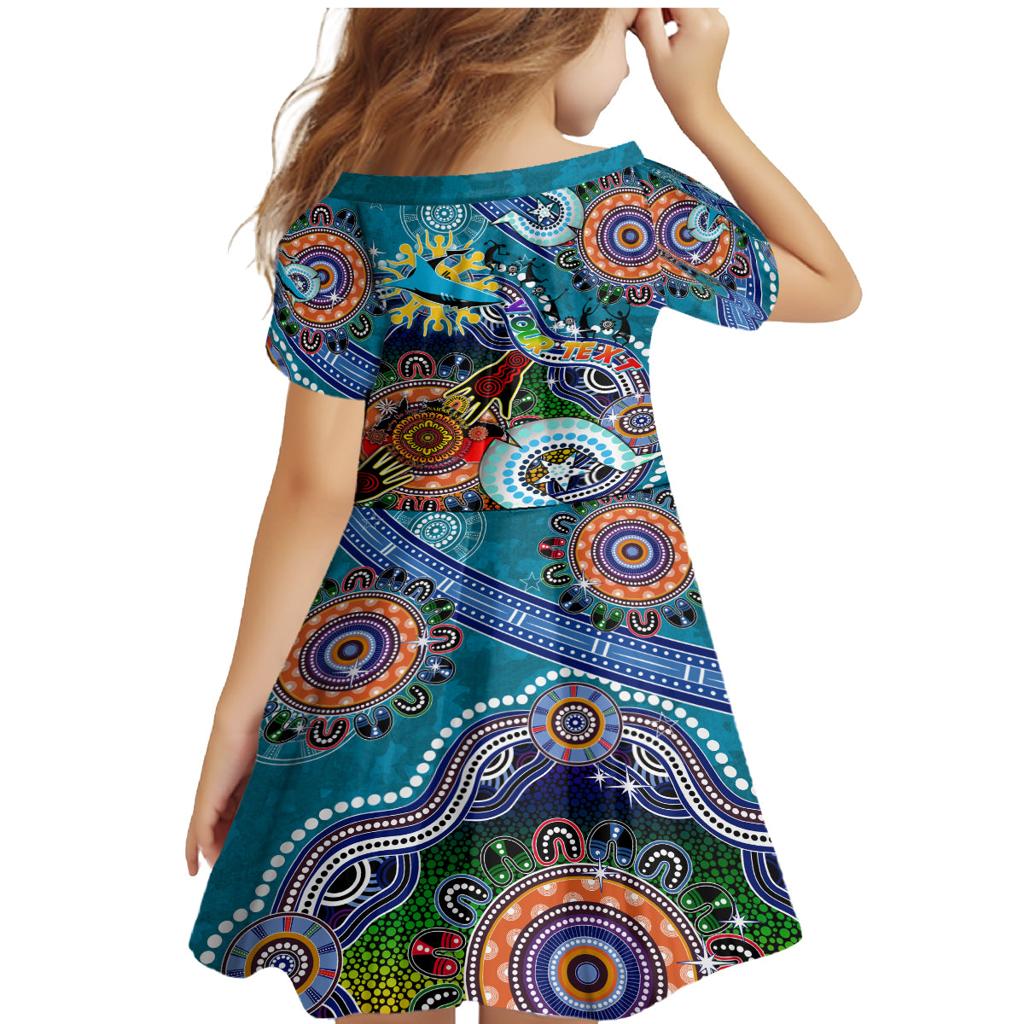Personalised Sharks NAIDOC Week 2024 Family Matching Mermaid Dress and Hawaiian Shirt Australia Aboriginal Dot Painting