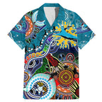 Personalised Sharks NAIDOC Week 2024 Family Matching Mermaid Dress and Hawaiian Shirt Australia Aboriginal Dot Painting