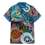 Personalised Sharks NAIDOC Week 2024 Family Matching Mermaid Dress and Hawaiian Shirt Australia Aboriginal Dot Painting