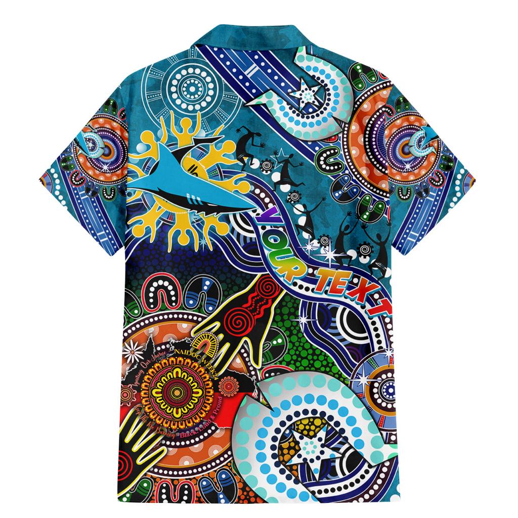 Personalised Sharks NAIDOC Week 2024 Family Matching Mermaid Dress and Hawaiian Shirt Australia Aboriginal Dot Painting
